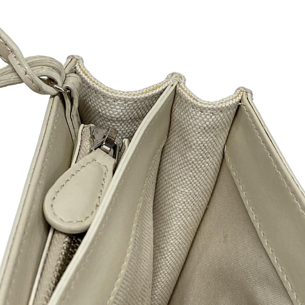 Balenciaga Navy Pochette Shoulder Bag 339937 Yellow Cream Canvas Leather - Picture 14 of 15